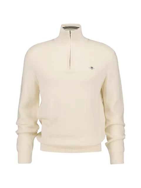 Gant textured half-zip sweater Neutrals 8030211
