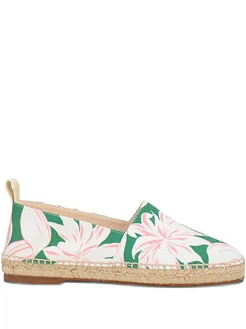 Maison Kitsuné floral design espadrilles Green KM04109WW9000