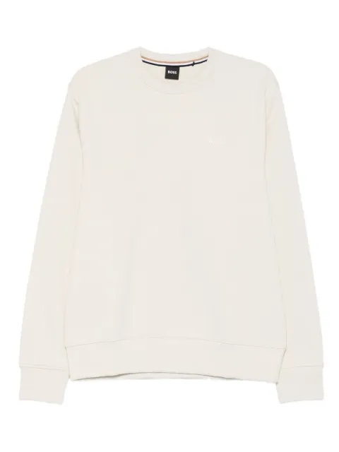 BOSS logo-detail sweatshirt Neutrals 50546387