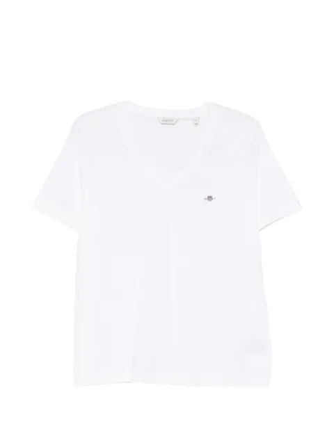 Gant V-neck logo T-shirt White 4200750