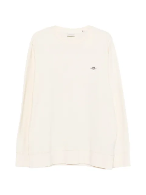 Gant textured logo sweatshirt Neutrals 2067031
