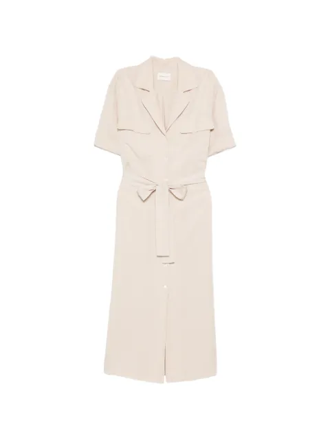 Gant button-fastening belted midi shirt dress Neutrals 4503308