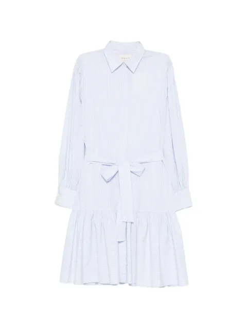 Gant belted striped-pattern mini dress White 4503415