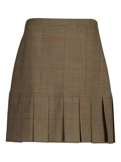 Gant checked pleated mini skirt Brown 4400146