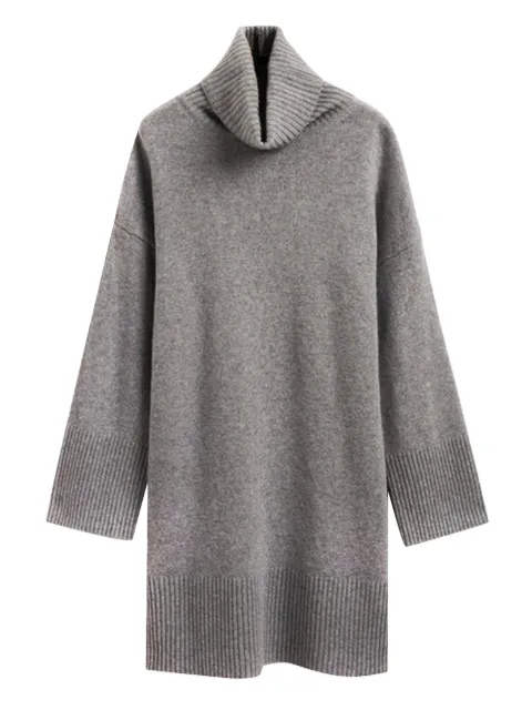 Gant roll-neck ribbed mini dress Grey 4502045