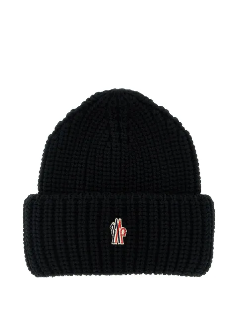 Moncler Grenoble logo-patch ribbed beanie Black K20973B00002M1282