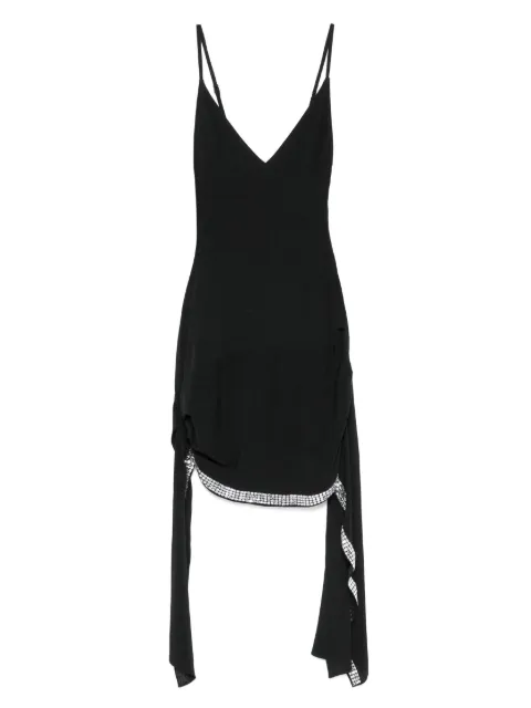 The Attico sleeveless embellished-hem mini dress Black 260WCA00472AAS001HF