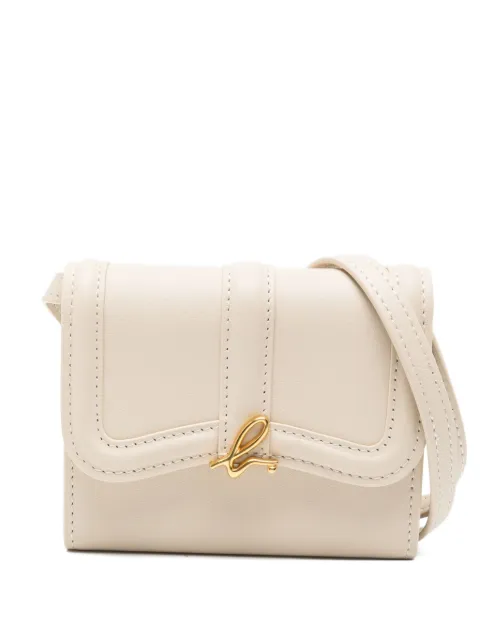 agnès b. leather shoulder wallet Neutrals P777VCZ4