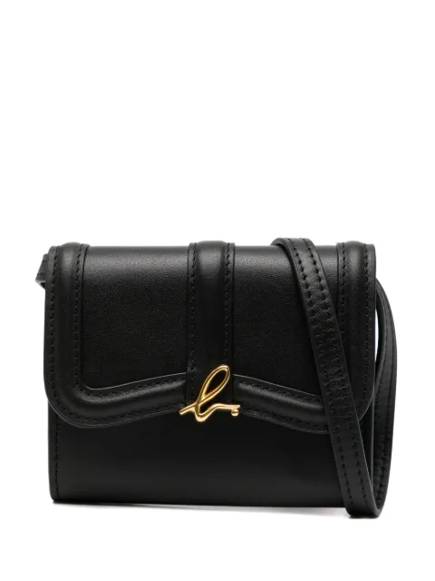 agnès b. leather shoulder wallet Black P777VCZ4