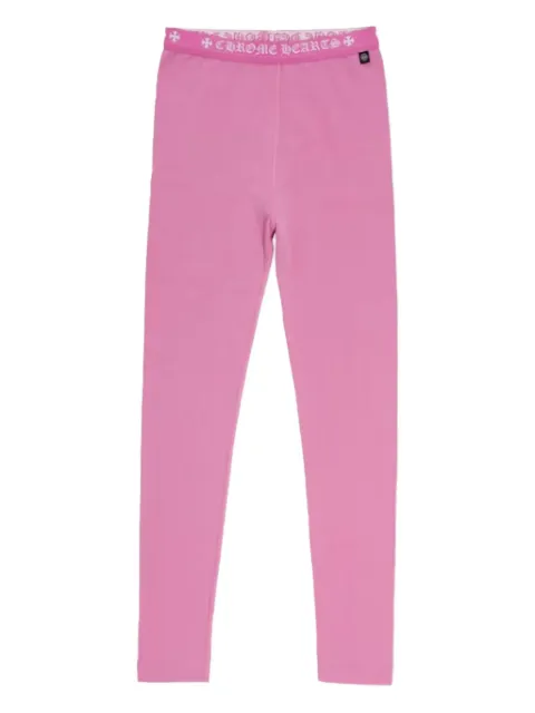 Chrome Hearts logo-detail leggings Pink CHRM0277