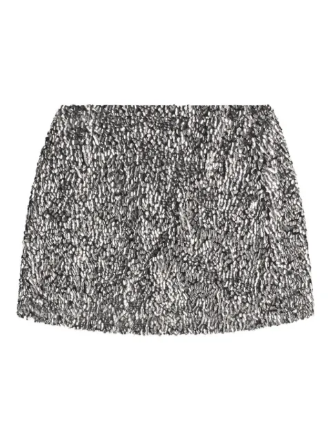 AREA crysta- cluster sequin mini skirt Silver FW25AWSK0074FA01