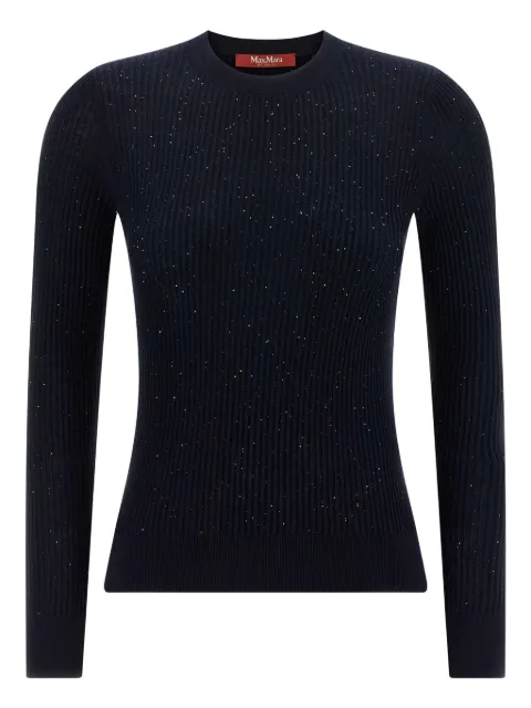 Max Mara Marabu sequin-embellished sweater Blue 2526366031600