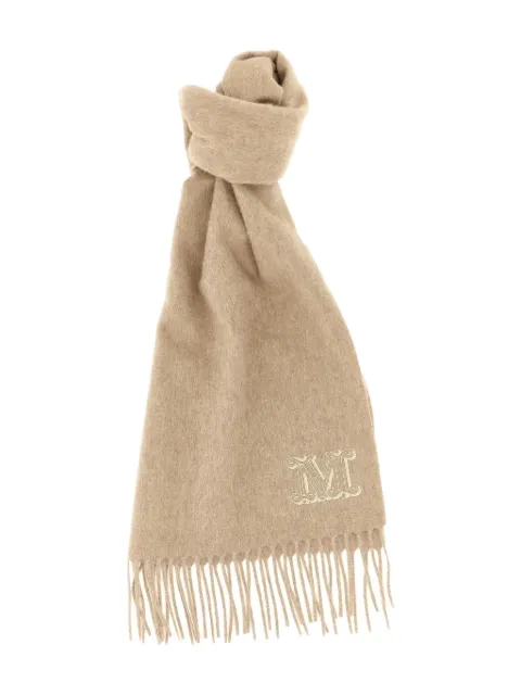 Max Mara logo-detail fringed stole Neutrals 2524546311600