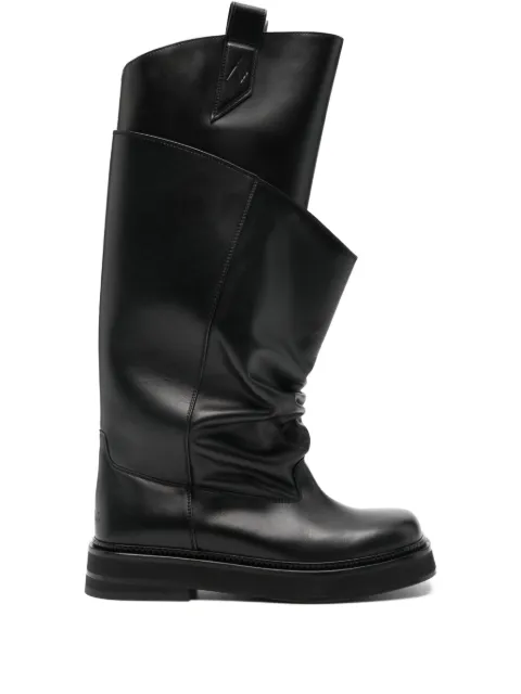 The Attico New Robin Passeggiata leather boots Black 260WSH00902LBT019AA