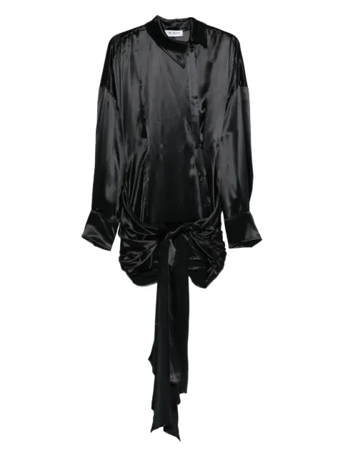 The Attico knot long-sleeve mini dress Black 260WCA00464VVV102AA