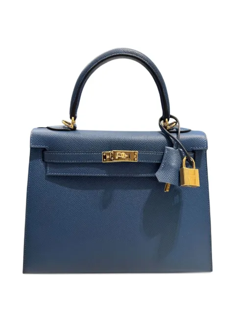 Hermès Pre-Owned 2024 Kelly Sellier 25 Epsom gold-hardware tote bag Blue KELLYSELLIER25