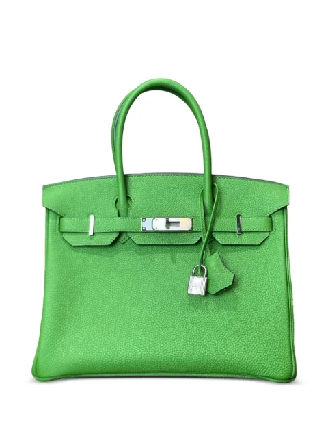 Hermès Pre-Owned 2023 Birkin 30 Togo-leather palladium-hardware handbag Green BIRKIN30