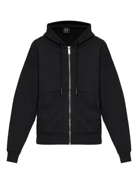 44 LABEL GROUP zip-up cotton hoodie Black B0030577FA583P664