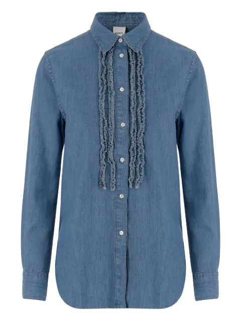 ASPESI ruffled-detail denim shirt Blue 5434V06201998