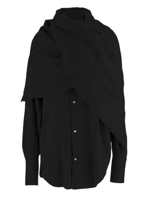 DARKPARK layered wool shirt Black WSH24FAW280099