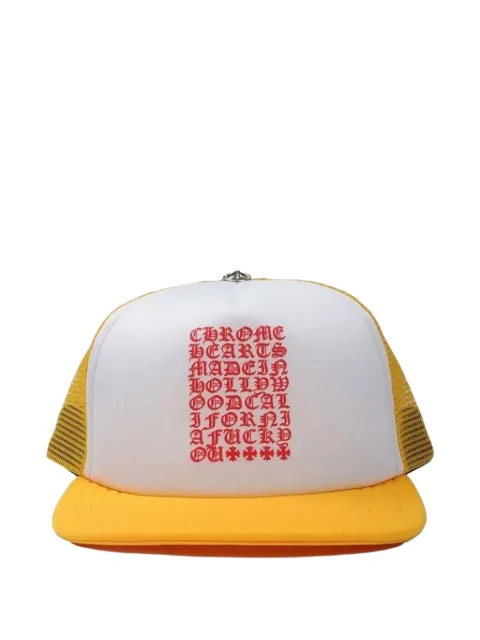 Chrome Hearts Eyechart trucker hat Yellow CHRM0270