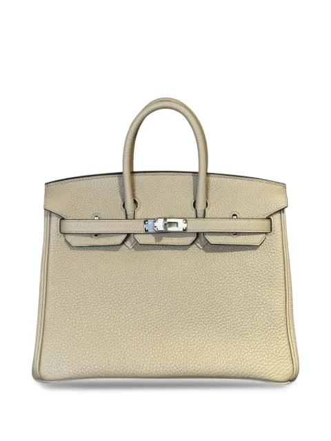 Hermès Pre-Owned 2025 Birkin 25 Togo palladium-hardware tote bag Gold BIRKIN25