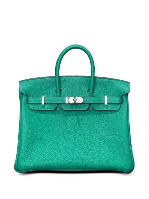 Hermès Pre-Owned 2024 Birkin 25 Togo palladium-hardware tote bag Green BIRKIN25