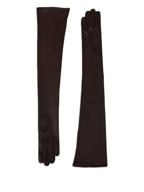 Petar Petrov Opera long gloves Brown F25GL2