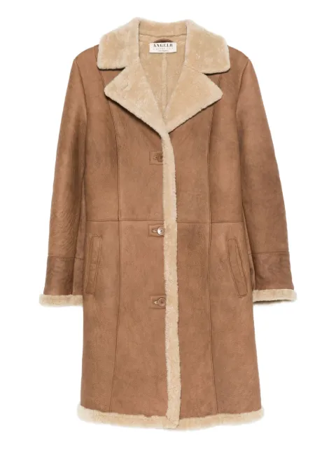 A.N.G.E.L.O. Vintage Cult 2000s shearling-trim coat Brown AN750FO
