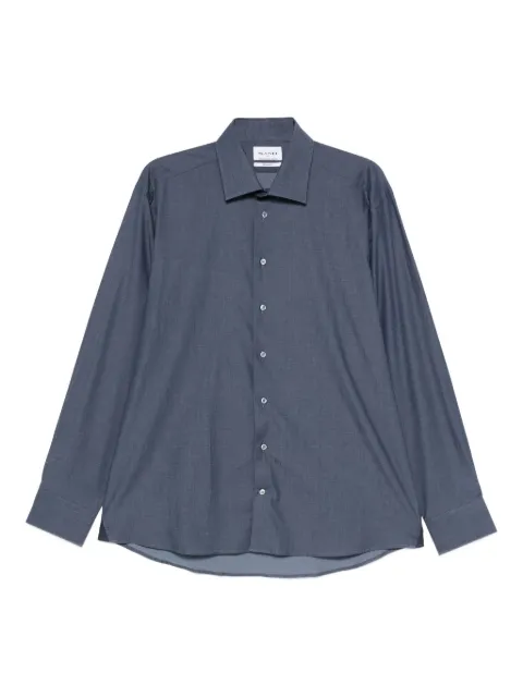 Sand mélange-effect shirt Blue 542Z8121