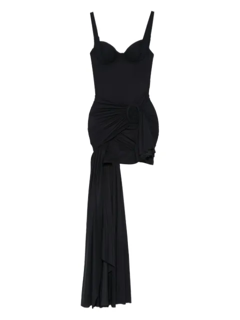 Balenciaga ruched midi dress Black 850640TTV27