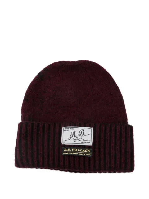B.B. Walace ribbed beanie hat Red A009