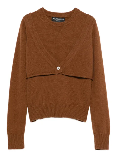 B.B. Walace cashmere crew-neck sweater Brown K12