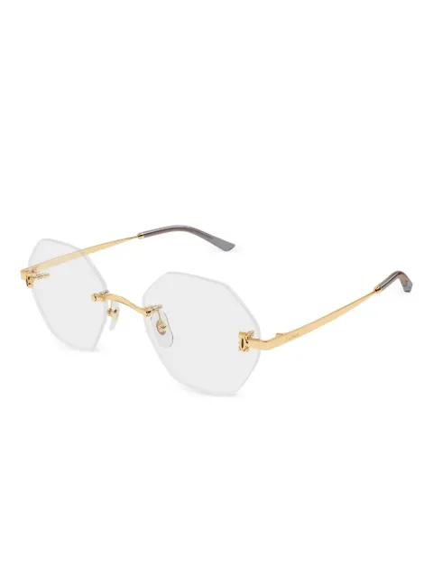 Cartier Eyewear geometric-frame rimless glasses Gold CT0593O001