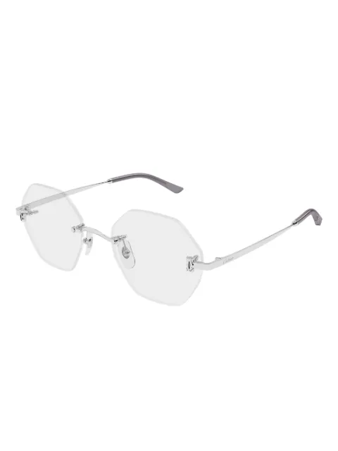 Cartier Eyewear geometric-frame glasses Silver CT0593O002