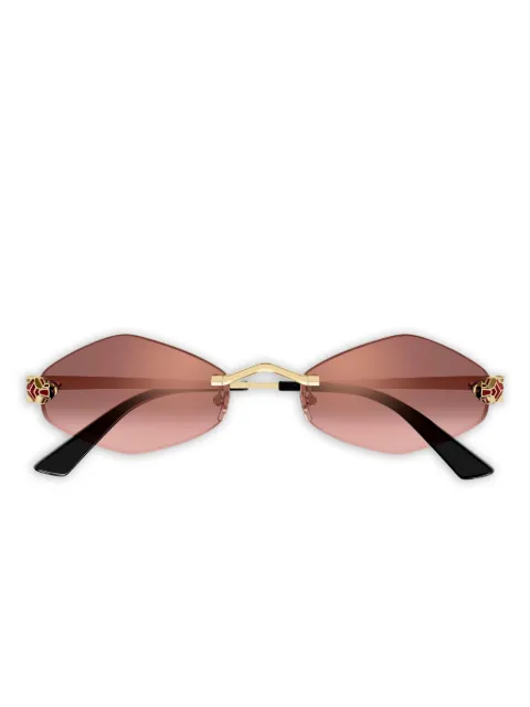 Cartier Eyewear Panthère geometric-frame sunglasses Gold CT0433S006
