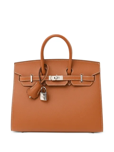 Hermès Pre-Owned 2023 Birkin Sellier 25 Epsom-leather palladium-hardware handbag Brown BIRKINSELLIER25
