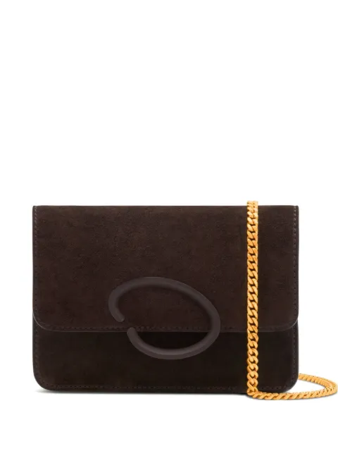 Oscar de la Renta O Pochette chain shoulder bag Brown 26RH059SUEDKB