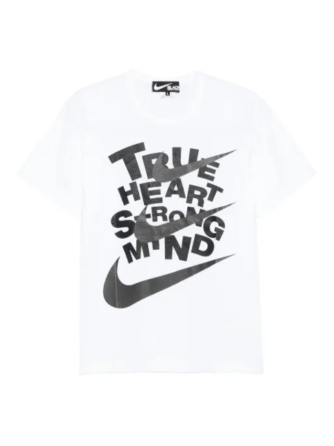 Black Comme Des Garçons slogan-print T-shirt White 1PT104W25