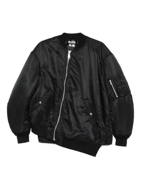 Black Comme Des Garçons MA-1 asymmetric bomber jacket Black 1PJ011W25