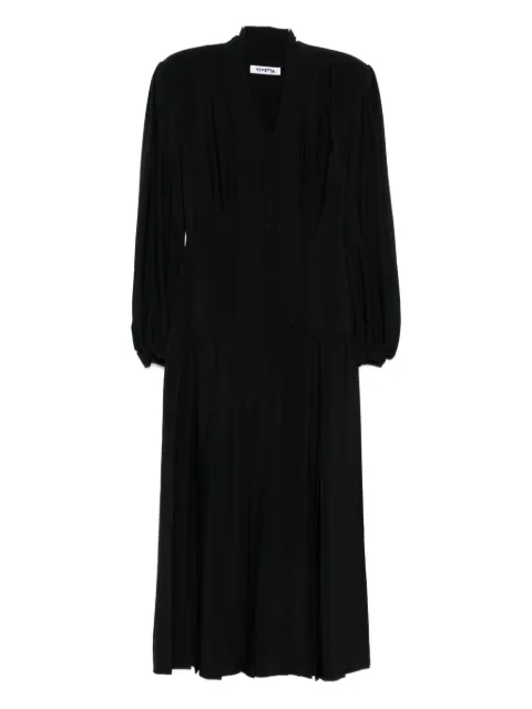 Vivetta pleated midi dress Black VM2AB0248TE017