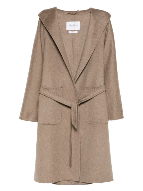 Max Mara hooded belted coat Brown 2521016032600