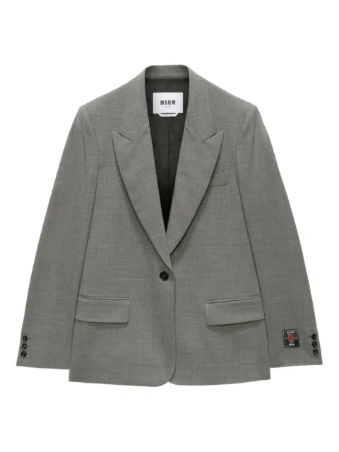 MSGM single-breasted blazer Grey 3941MDG2325760598