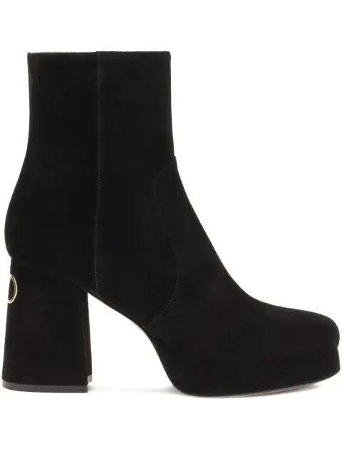 Valentino Garavani 95mm platform logo heel boots Black WS0NF1DHU