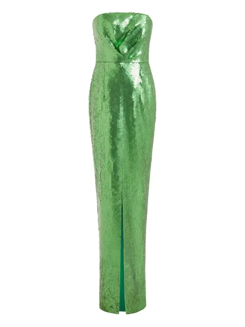 16Arlington Aeta sequin split gown Green G103SS2601
