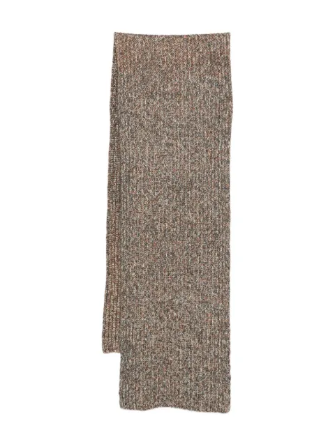 Song For The Mute mélange scarf Brown 252UKT035CABLTPE