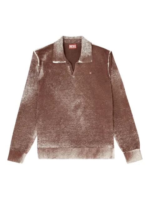 Diesel K-Lawrence collared knitwear Brown A217500BKCB