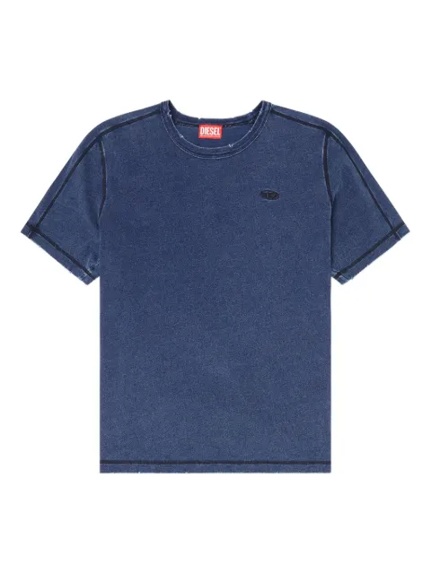 Diesel distressed T-shirt with denim effect Blue A202630QMBS