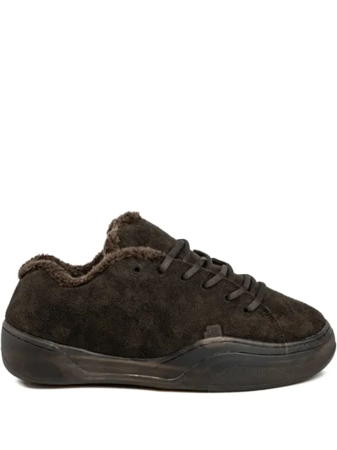 ERL Vamp faux-fur trim sneakers Brown ERL11SH02