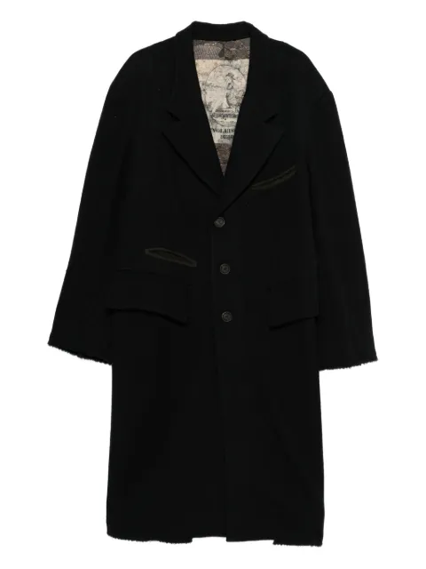 Ziggy Chen single-breasted coat Black OM2531108